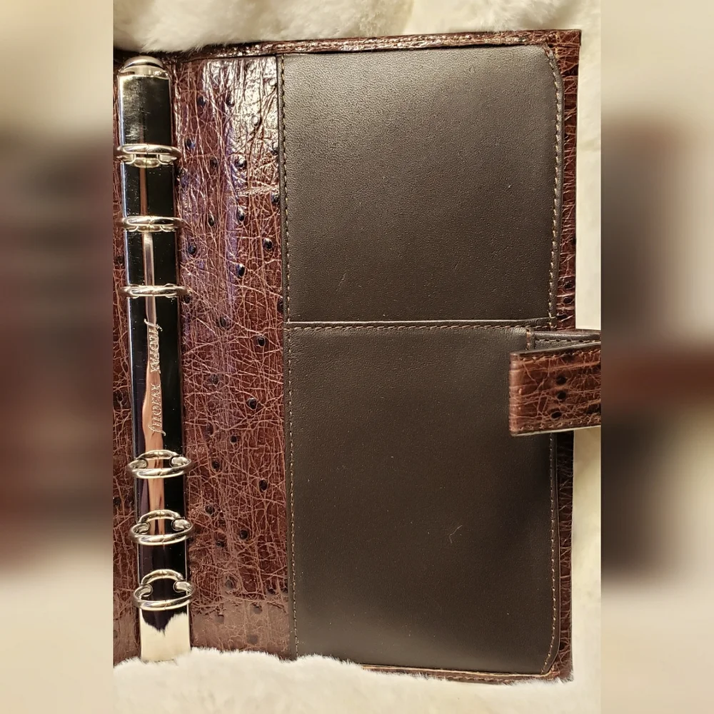 Filofax Regency Compact Planner in Ostrich Italian Calf Leather - Picture 7 of 16
